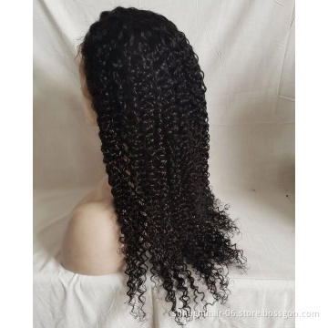 Peruvian real human hair pre plucked 150 density Malaysian curly Lace Front 10A garde Wigs Afro Kinky Curly Frontal Wig